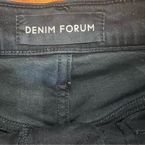 Denim Forum Lola bike short black cutoffs jean shorts Sz 29 excellent condition - Picture 9 of 10